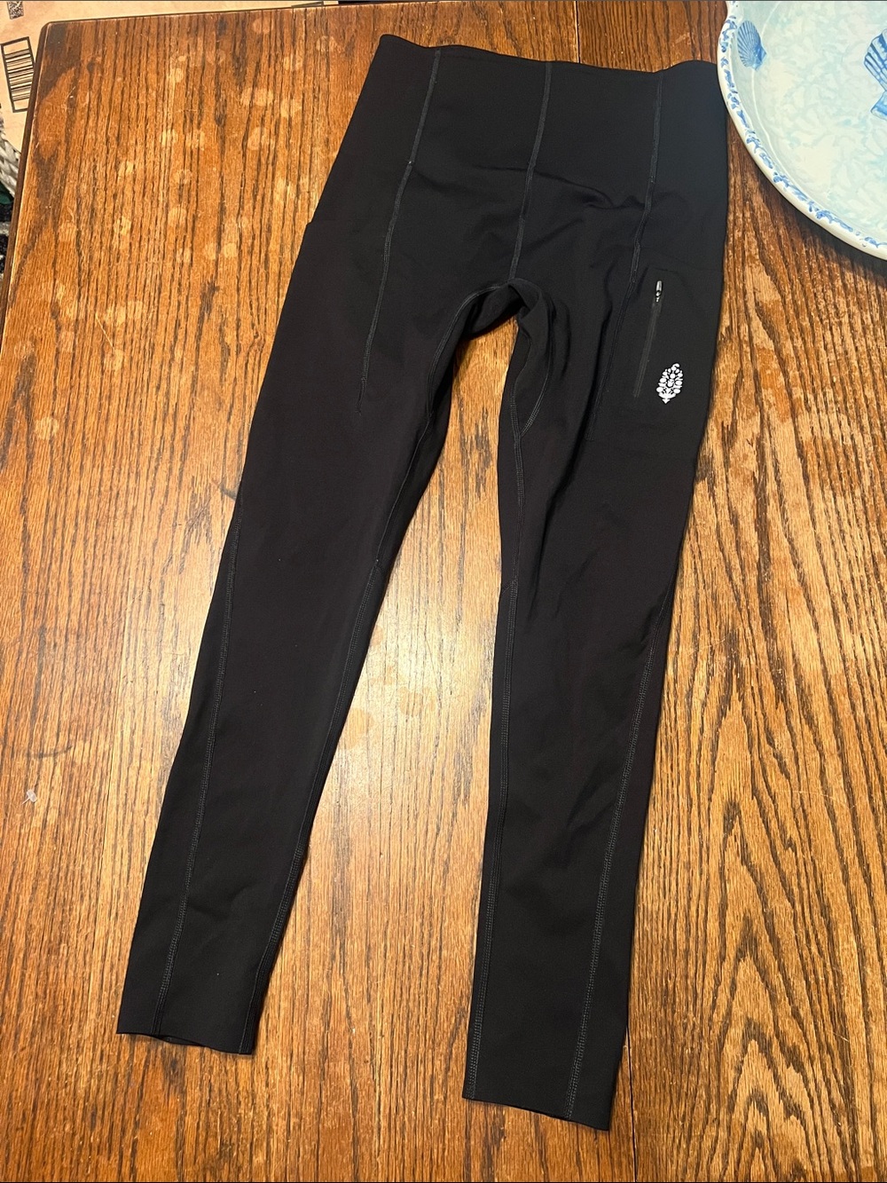FP Movement by Free People Black High-Waist Leggings with Side Zip Pocket